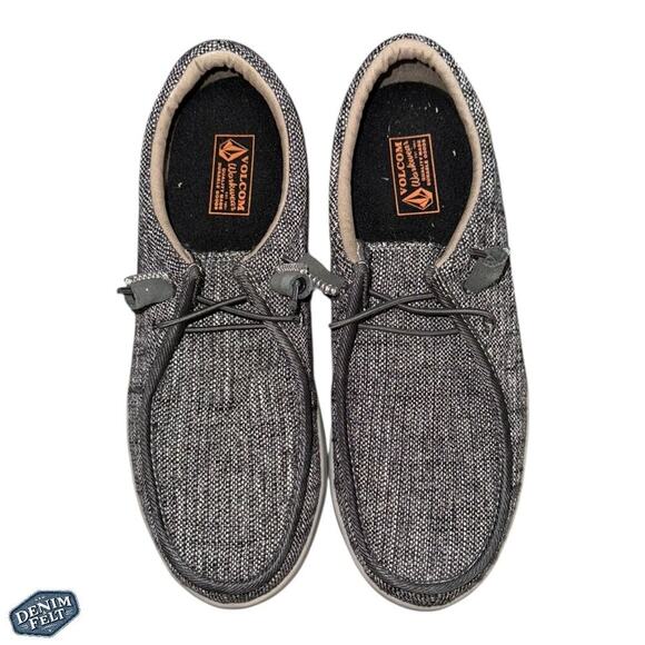VOLCOM Men\'s Grey Chill MaxTRAX® Composite Toe Slip-On Oxford Work Shoes | NEW!